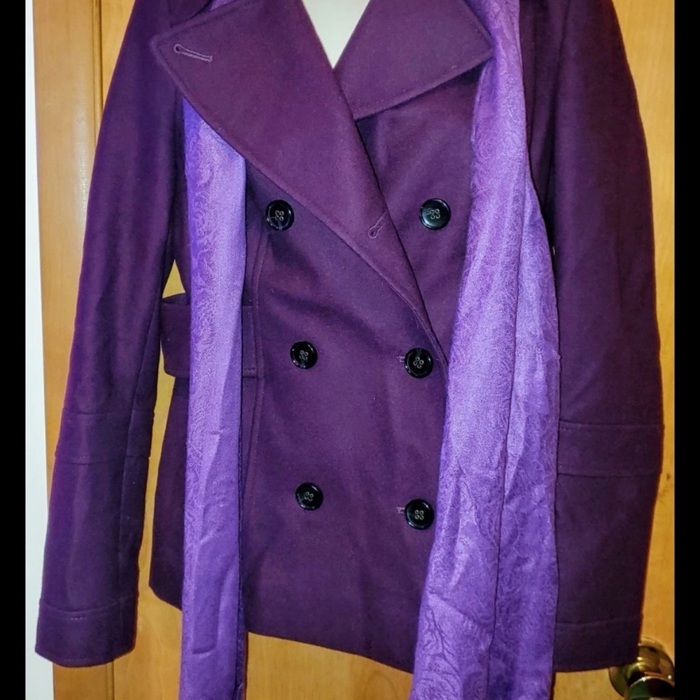 Victoria's Secret Deep Purple Pea Coat